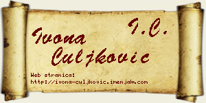 Ivona Čuljković vizit kartica